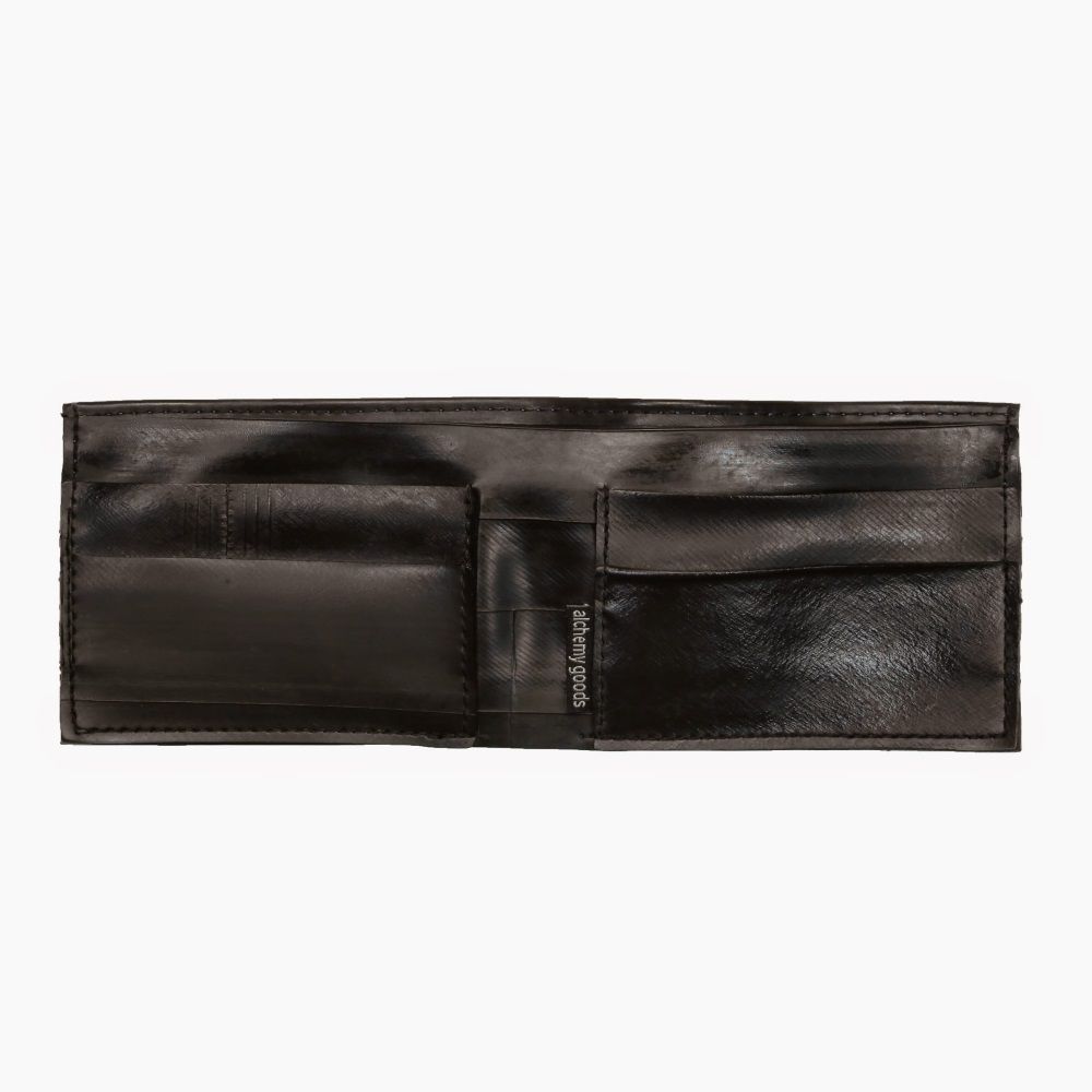 Alchemy Goods Recycled Franklin Wallet - Black/Silver
